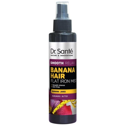 Banana Hair Flat Iron Mist wygładzająca mgiełka do włosów z sokiem bananowym 150ml Dr. Sante