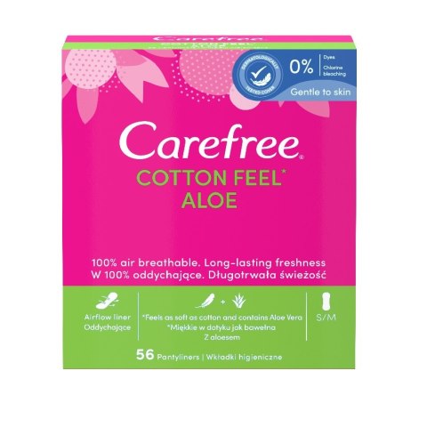 Cotton Feel Normal wkładki higieniczne zapach aloesowy 56szt Carefree