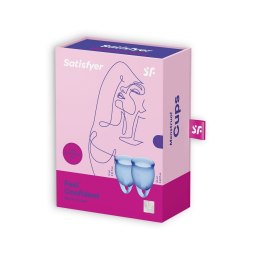 Satisfyer Feel Confident Menstrual Cup zestaw kubeczków menstruacyjnych 15ml + 20ml Dark Blue