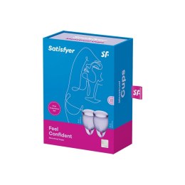 Satisfyer Feel Confident Menstrual Cup zestaw kubeczków menstruacyjnych 15ml + 20ml Lila