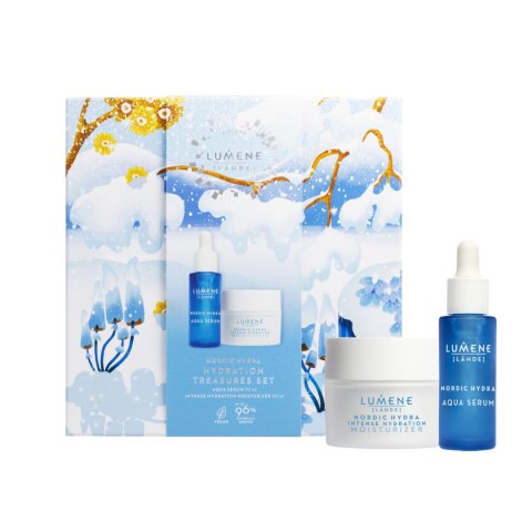 Lumene Nordic Hydra Hydration Treasures zestaw Aqua Serum 30ml + Intense Hydration Moisturizer 50ml