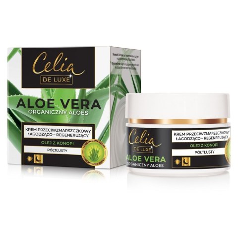 Celia Aloe Vera półtłusty krem przeciwzmarszczkowy łagodząco-regenerujący 50ml