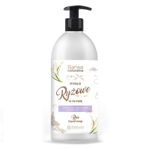 Barwa Barwa Naturalna mydło ryżowe w płynie odżywcze 500ml Barwa Barwa Naturalna mydło ryżowe w płynie odżywcze 500ml