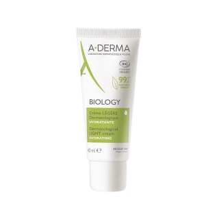 A-Derma Biology Hydrating Dermatological Light Cream lekki nawilżający krem do twarzy 40ml