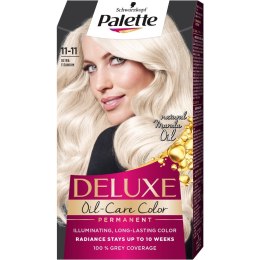Palette Deluxe Oil-Care Color farba do włosów trwale koloryzująca z mikroolejkami 11-11 Ultra Tytanowy Blond