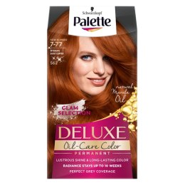 Palette Deluxe Oil-Care Color farba do włosów trwale koloryzująca z mikroolejkami 562 (7-77) Intensywna Lśniąca Miedź