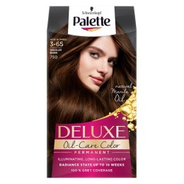 Palette Deluxe Oil-Care Color farba do włosów trwale koloryzująca z mikroolejkami 750 (3-65) Czekoladowy Brąz