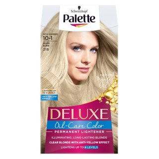 Palette Deluxe Oil-Care Color rozjaśniająca farba do włosów z mikoolejkami Srebrzysty Blond 218 (10-1)