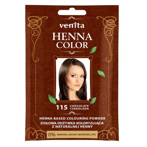Henna Color ziołowa odżywka koloryzująca z naturalnej henny 115 Czekolada Venita