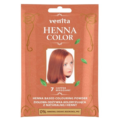 Henna Color ziołowa odżywka koloryzująca z naturalnej henny 7 Miedziany Venita
