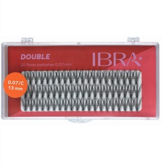 Ibra Kępki sztucznych rzęs Double Knot-Free 0.07 C-13mm 60szt.