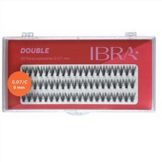 Ibra Kępki sztucznych rzęs Double Knot-Free 0.07 C-9mm 60szt.