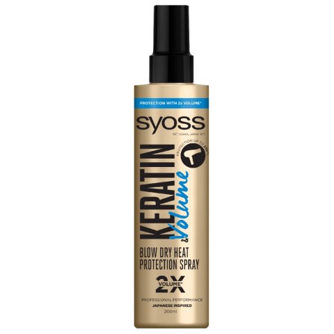 Keratin & Volume spray do włosów termoochronny nadający objętość 200ml Syoss