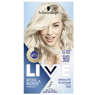 Schwarzkopf Live Intense Bleach rozjaśniacz do włosów 00A Absolute Platinum