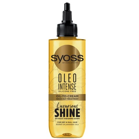 Syoss Oleo Intense kuracja do spłukiwania do włosów suchych i matowych przywracająca blask bez obciążenia 200ml