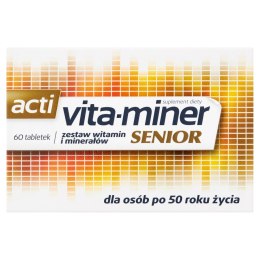 Acti vita-miner Senior zestaw witamin i minerałów suplement diety 60 tabletek