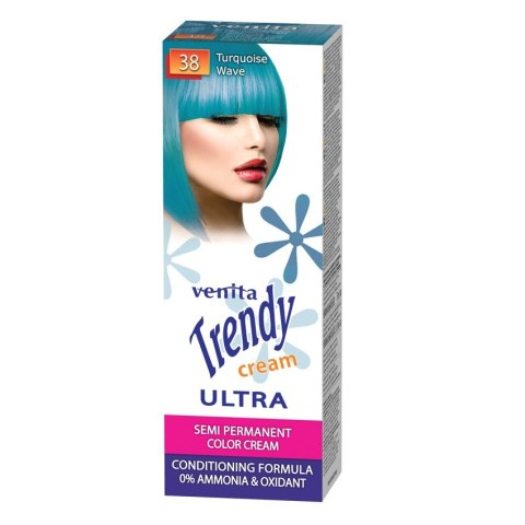 Trendy Cream krem do koloryzacji włosów 38 Turquoise Wave Venita