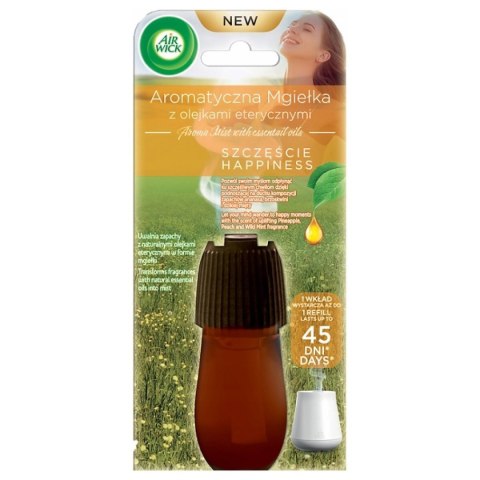 Aromatyczna Mgiełka z Olejkami Eterycznymi Szczęście wkład do automatycznego odświeżacza Ananas & Brzoskwinia & Dzika Mięta 20ml Air Wick