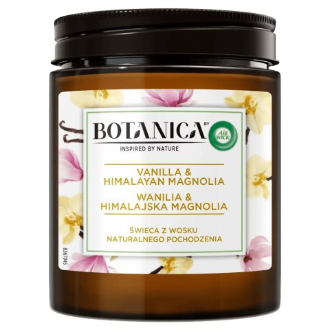 Air Wick Botanica świeca z wosku naturalnego pochodzenia Wanilia & Himalajska Magnolia 205g