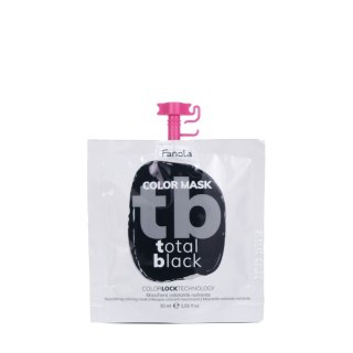 Color Mask maska koloryzująca do włosów Total Black 30ml Fanola