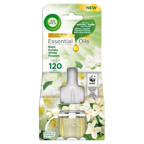 Essential Oils wkład do elektrycznego odświeżacza Białe Kwiaty 19ml Air Wick
