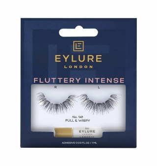 Eylure Fluttery Intense Lashes sztuczne rzęsy z klejem efekt podwójnej objętości No. 141