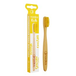 Nordics Kids Bamboo Toothbrush bambusowa szczoteczka do zębów dla dzieci Yellow