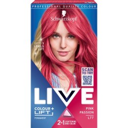 Live Colour + Lift rozjaśniająca i koloryzująca farba do włosów L77 Pink Passion Schwarzkopf