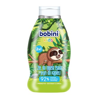 Bobini Płyn do kąpieli i mycia ciała 2w1 Leniwiec 660ml