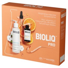 BIOLIQ Pro zestaw skoncentrowane serum z fotostabilną witaminą C i niacynamidem 20ml + Clean mleczko micelarne 135ml