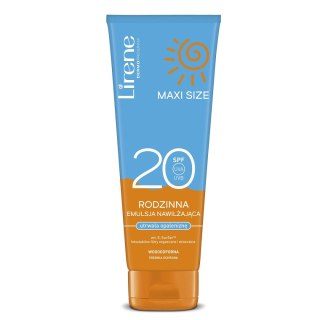 Lirene Sun Maxi Size rodzinna emulsja nawilżająca utrwalająca opaleniznę SPF20 250ml