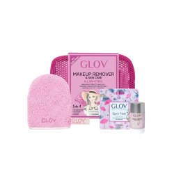 Glov Travel Set All Skin Types podróżny zestaw On-The-Go rękawica do oczyszczania cery mieszanej Quick Treat do korekt makijażu + Mag