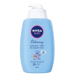 Nivea Baby ochronny szampon i płyn do kąpieli dla dzieci 2w1 750ml