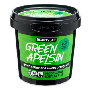 BEAUTY JAR Green Apelsin modelujący scrub do ciała z zieloną kawą i słodką pomarańczą 200g