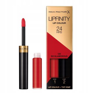 Max Factor Lipfinity Lip Colour dwufazowa pomadka w płynie o długotrwałym efekcie 125 So Glamorous