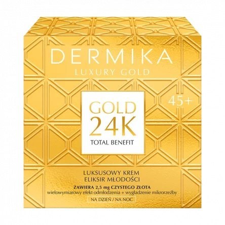 Luxury Gold 24K Total Benefit 45+ luksusowy krem eliksir młodości na dzień i na noc 50ml Dermika