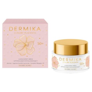 Dermika Luxury Placenta 50+ luksusowy krem liftingująco-wygładzający na dzień i noc 50ml