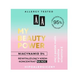 AA My Beauty Power Niacynamid 5% rewitalizujący krem-koncentrat na noc 50ml