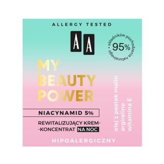 AA My Beauty Power Niacynamid 5% rewitalizujący krem-koncentrat na noc 50ml