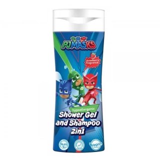 Air-Val PJ Masks żel pod prysznic i szampon 2w1 Truskawka 300ml