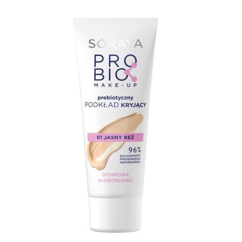 Soraya Probio Make-Up prebiotyczny podkład kryjący 01 Jasny Beż 30ml