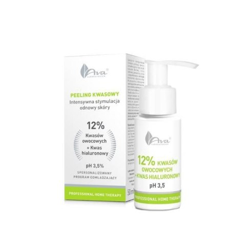 Professional Home Therapy kwasy owocowe 12% + kwas hialuronowy 50ml Ava Laboratorium