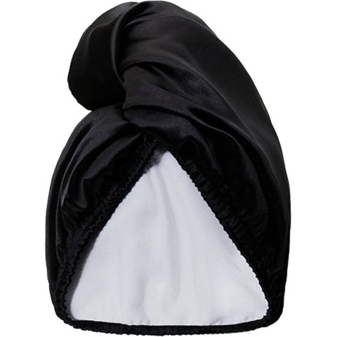 Glov Satin Towel Wrap dwustronny turban satynowy do włosów Black