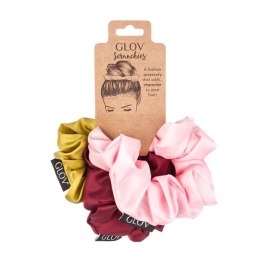 Glov Scrunchies zestaw gumek do włosów Dark Pink 3szt