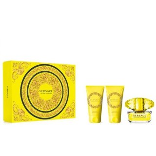 Versace Yellow Diamond zestaw woda toaletowa spray 50ml + balsam do ciała 50ml + żel pod prysznic 50ml