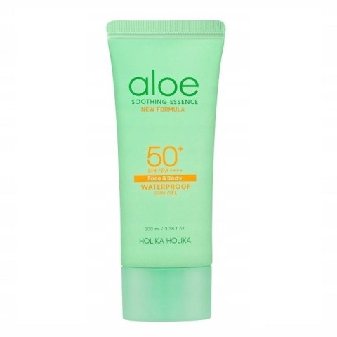 Aloe Soothing Essence Face & Body Waterproof Sun Gel SPF50+ żel przeciwsłoneczny do twarzy i ciała 100ml HOLIKA HOLIKA