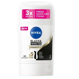Nivea Black&White Invisible Silky Smooth antyperspirant w sztyfcie 50ml