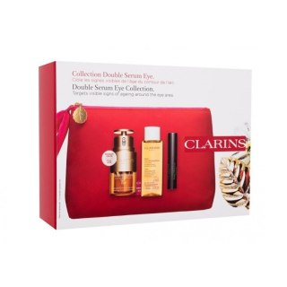 Clarins Double Serum Eye Collection zestaw Double Serum Eye serum pod oczy 20ml + Total Cleansing Oil olejek myjący do twarzy 50ml + Min