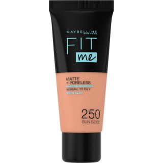 Maybelline Fit Me Matte & Poreless Foundation matujący podkład do twarzy 250 Sun Beige 30ml