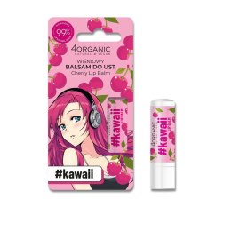 4organic #Kawaii naturalny balsam do ust Cherry 5g
